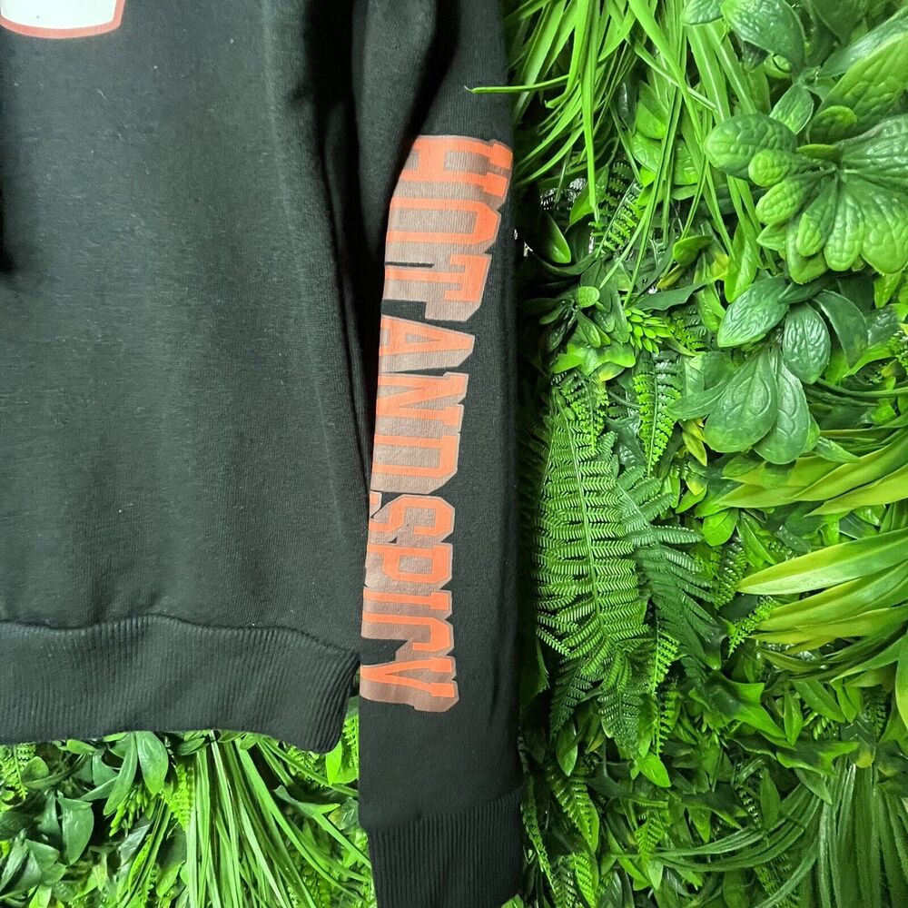 Women Jacket Pullover Small Black Graphic Print Hoodie Maruchan Cup Noodle 0303 - Picture 6 of 12
